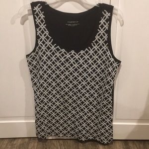 Black with white sequins tank top